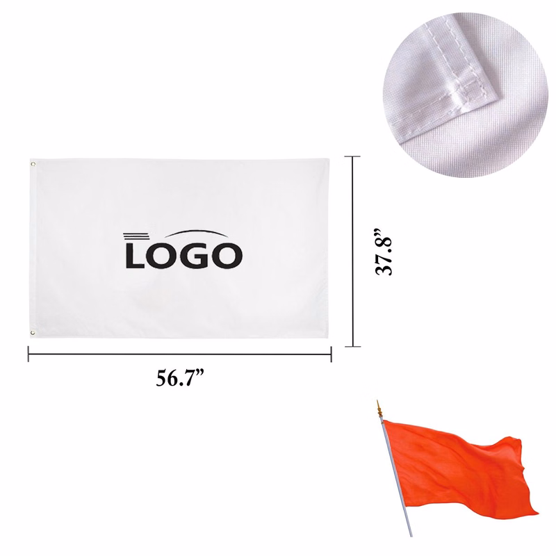 MOQ25 Custom Full Color 56.7"x37.8" Double Sided Flag