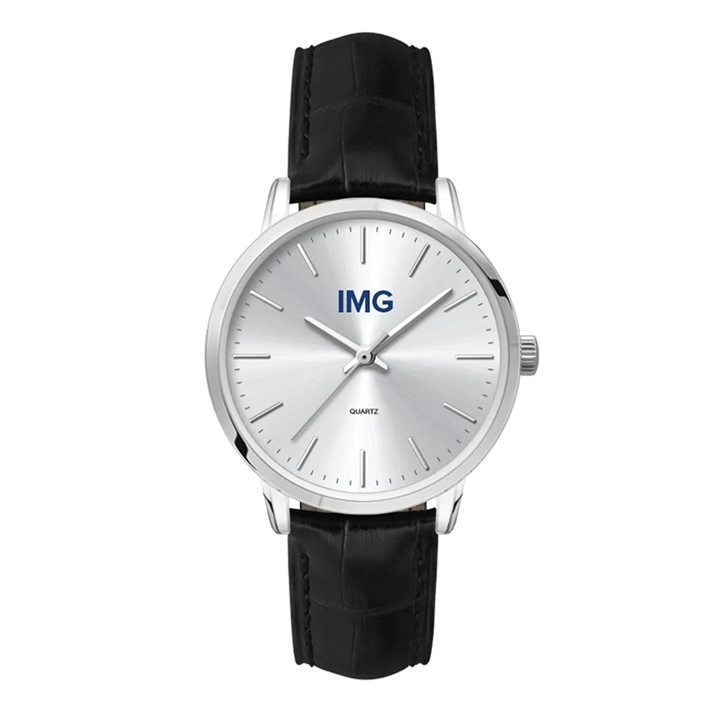 WC5145 30.5MM METAL SILVER CASE, 3 HAND MVMT, SILVER DIAL, LEATHER STRAP, FLAT MINERAL CRYSTAL, 3 ATM WTR R 1
