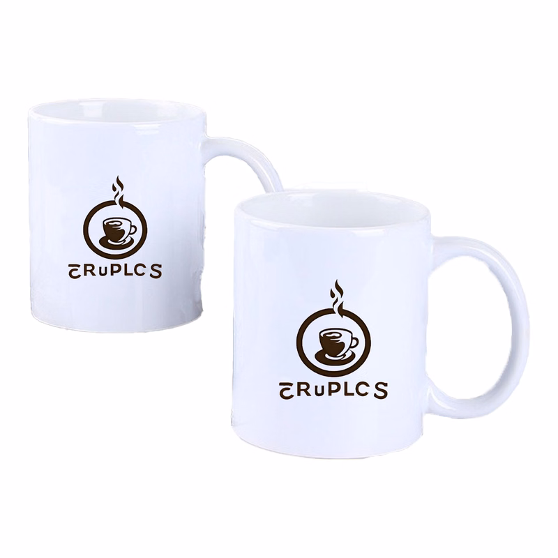 11 Oz Pure White Classic Mark Ceramic Mug