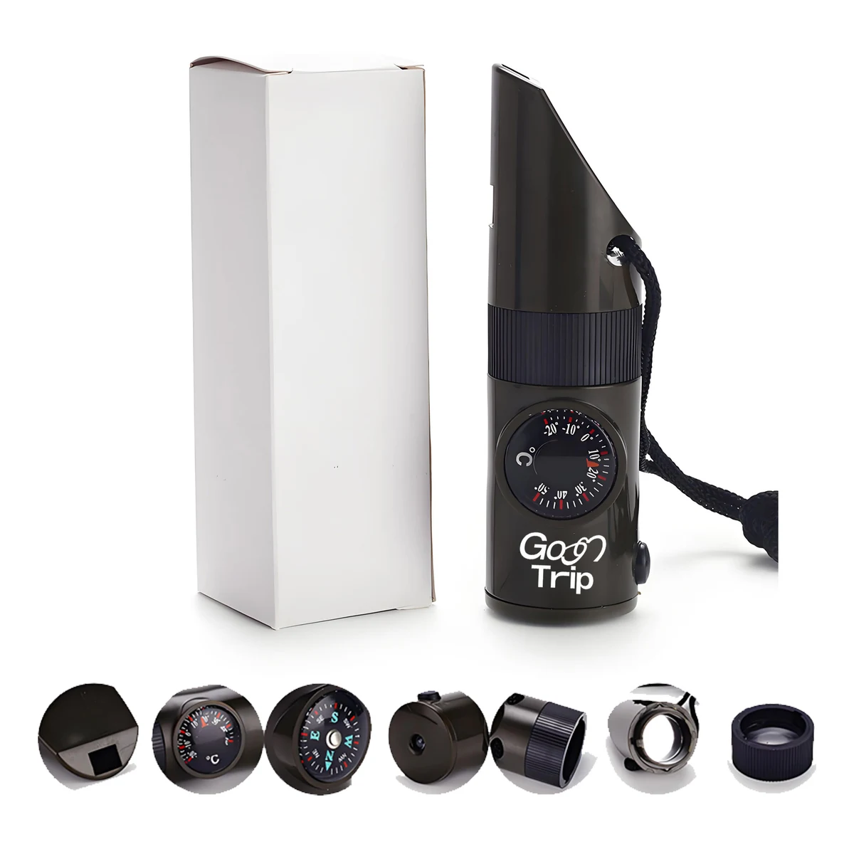 Outdoor Led Light Whistle W/Compass 1