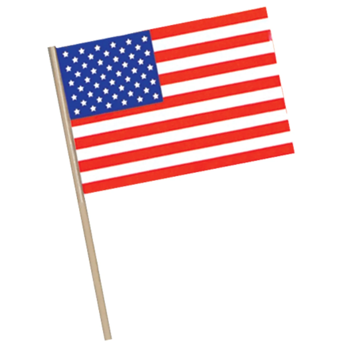 Plastic American Flags w/ 7 1/2" Wooden Dowel 1