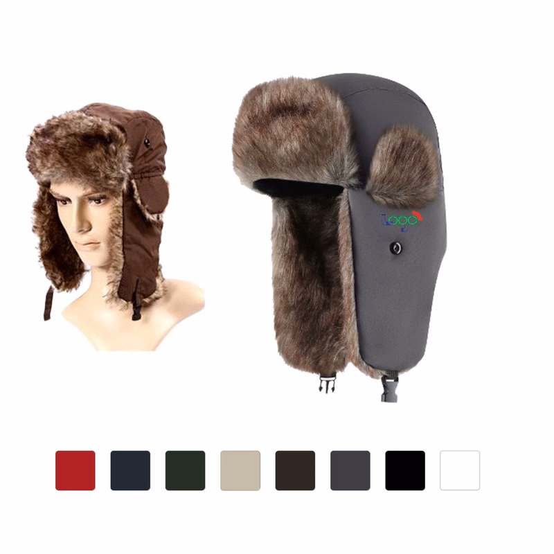 Winter Trapper Hat with Faux Fur Ear Flaps