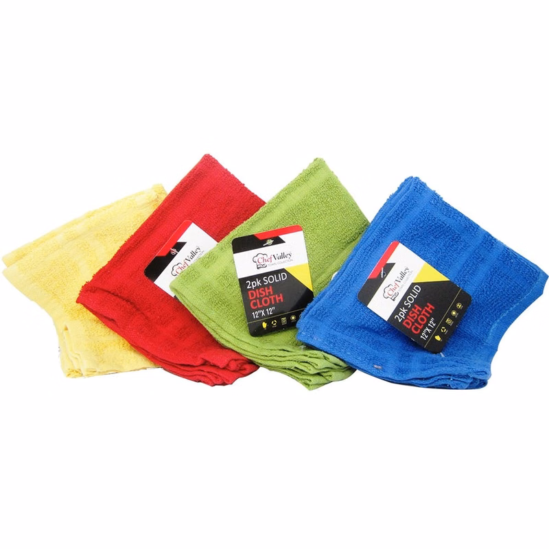 Solid Dish Cloths Assorted 2 Pack