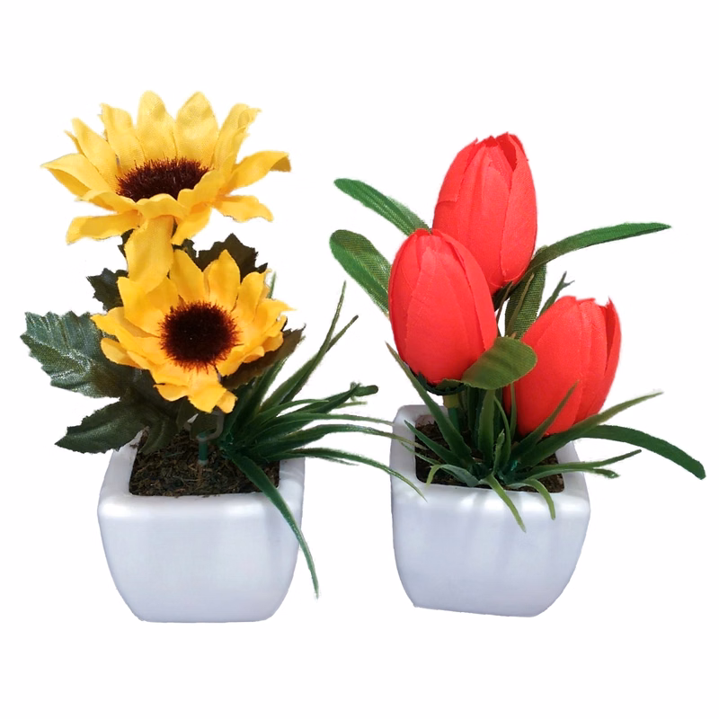 Plastic Potted Flowers