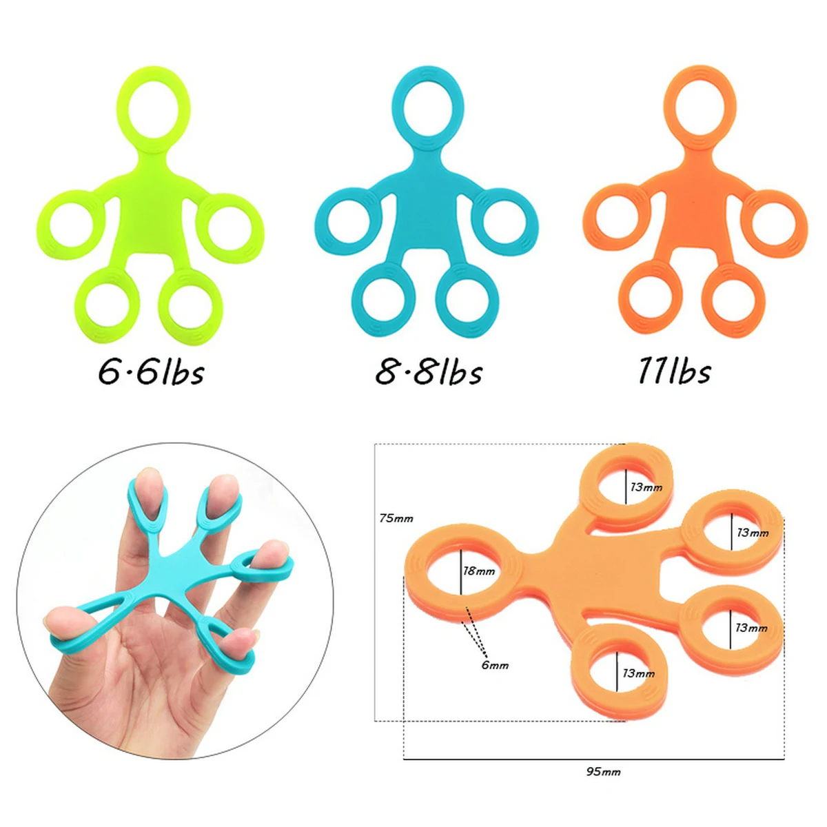 Silicone Finger Stress Band Hand Exerciser 1