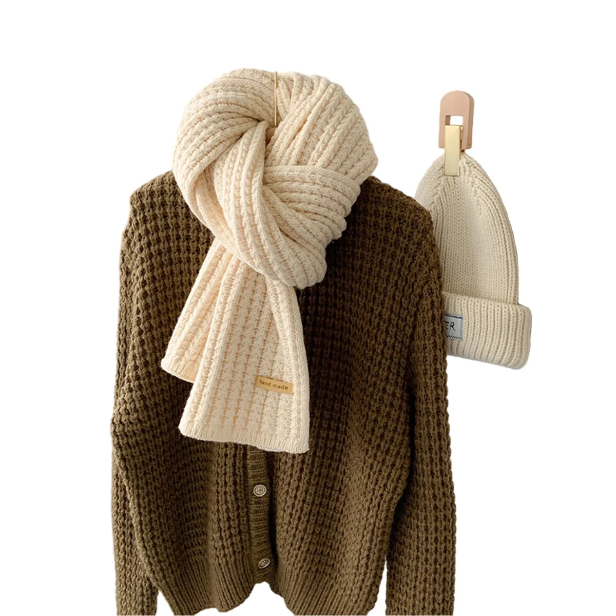 Chunky Womens Winter Warm Knit Cable Scarf MOQ 50PCS 1