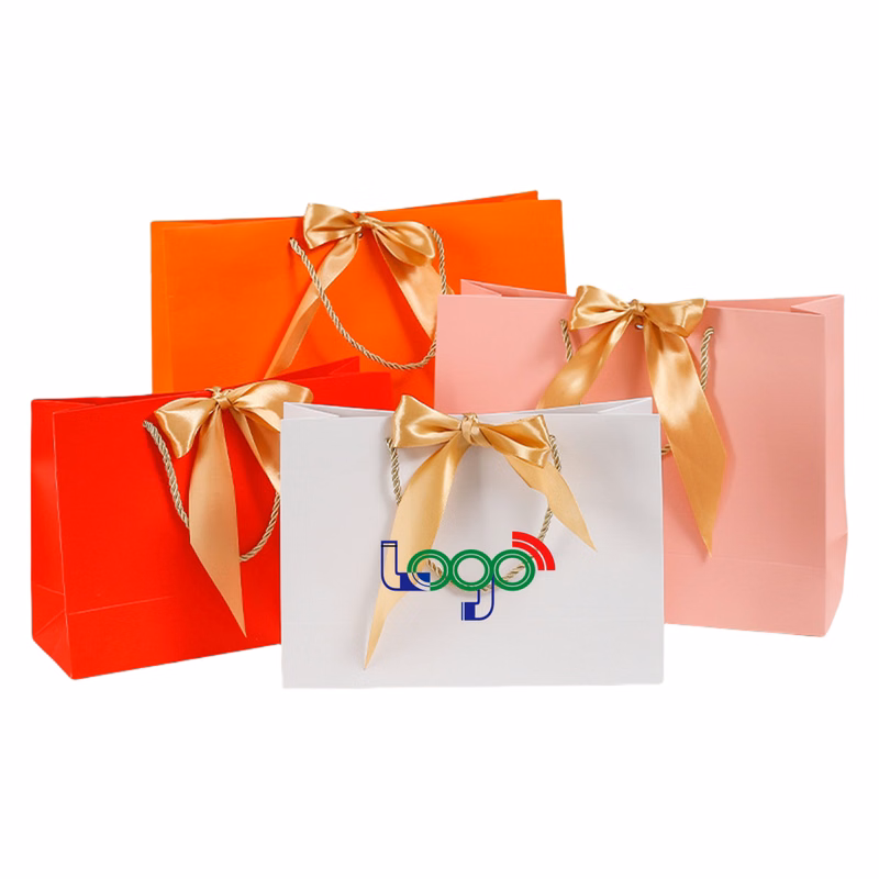Gift Bags with Bow Ribbon Medium