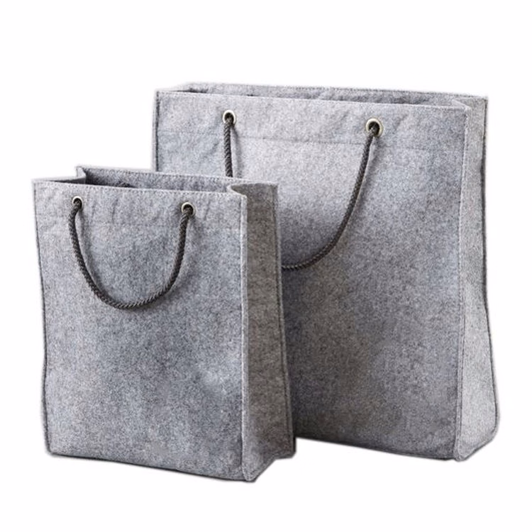Rope Style Felt Handbag/ Tote Wine Bag