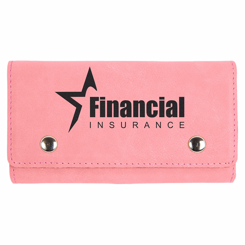 Pink Leatherette Card & Dice Set