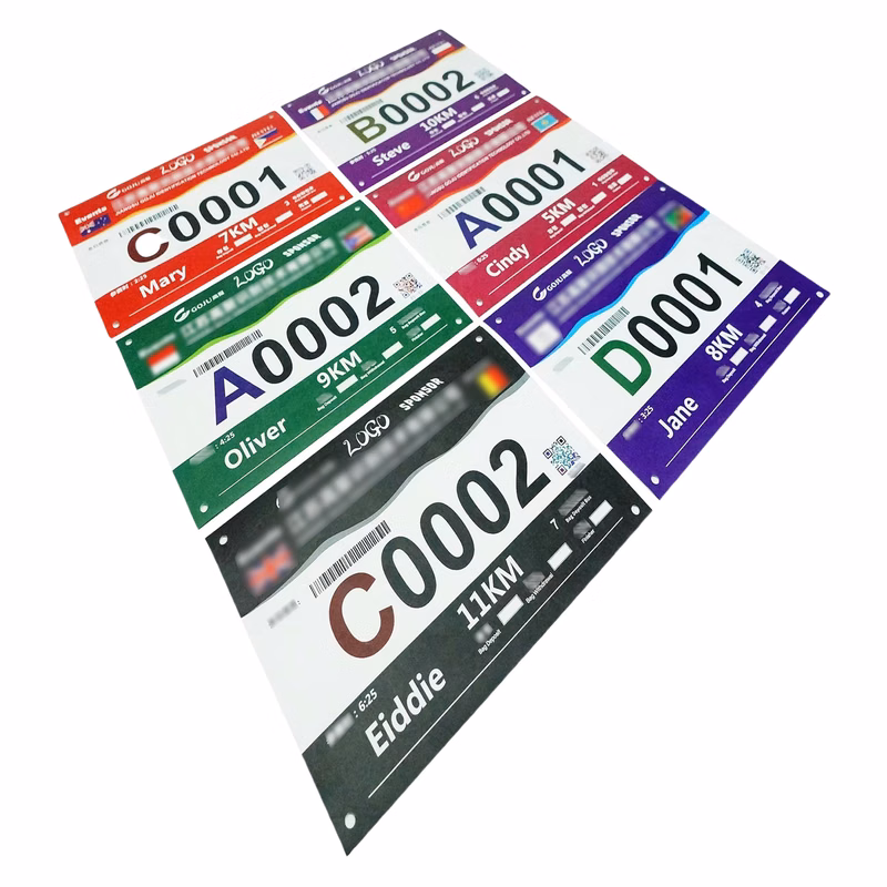 Durable Tyvek Race Bibs for Athletic Games MOQ50