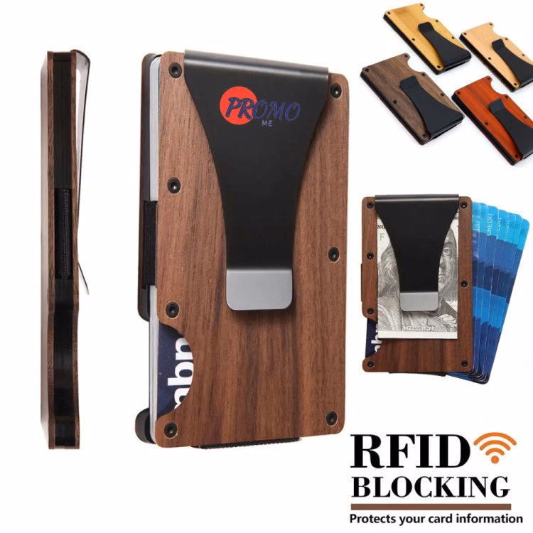 Minimalist Slim RFID Wallet Wood Credit Card Holder