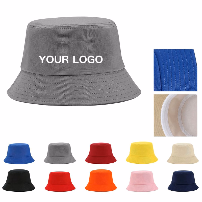 Cotton Bucket Hat With Wide Sun Protective Brim