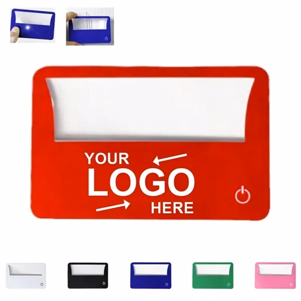 Custom 3.4" LED Magnifier Card With 3X Zoom & 20 Lumen Light — Reading Giveaway Item