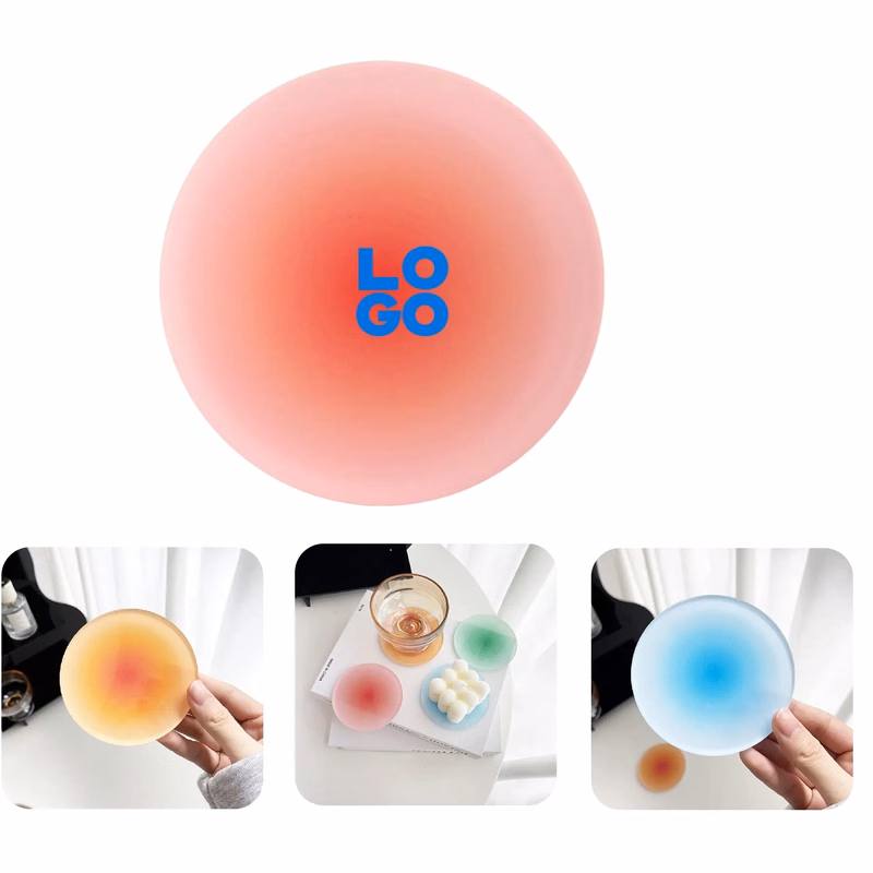 Colorful Acrylic Coaster Set 4 Pcs