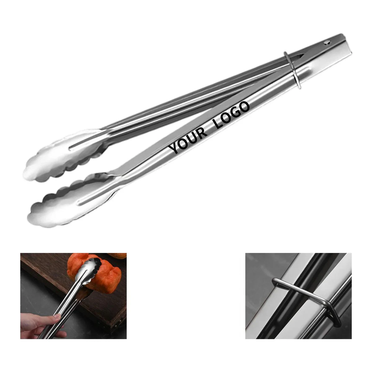BBQ Tongs with Stainless Steel Grip and Locking Mechanism 1