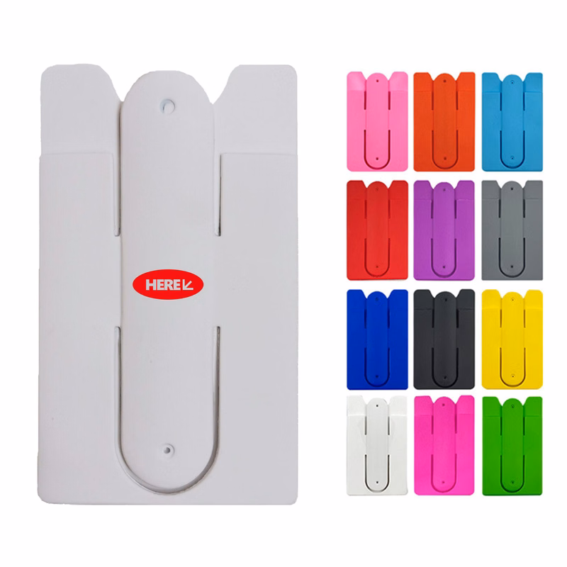 Silicone Phone Back Card Holder Stand