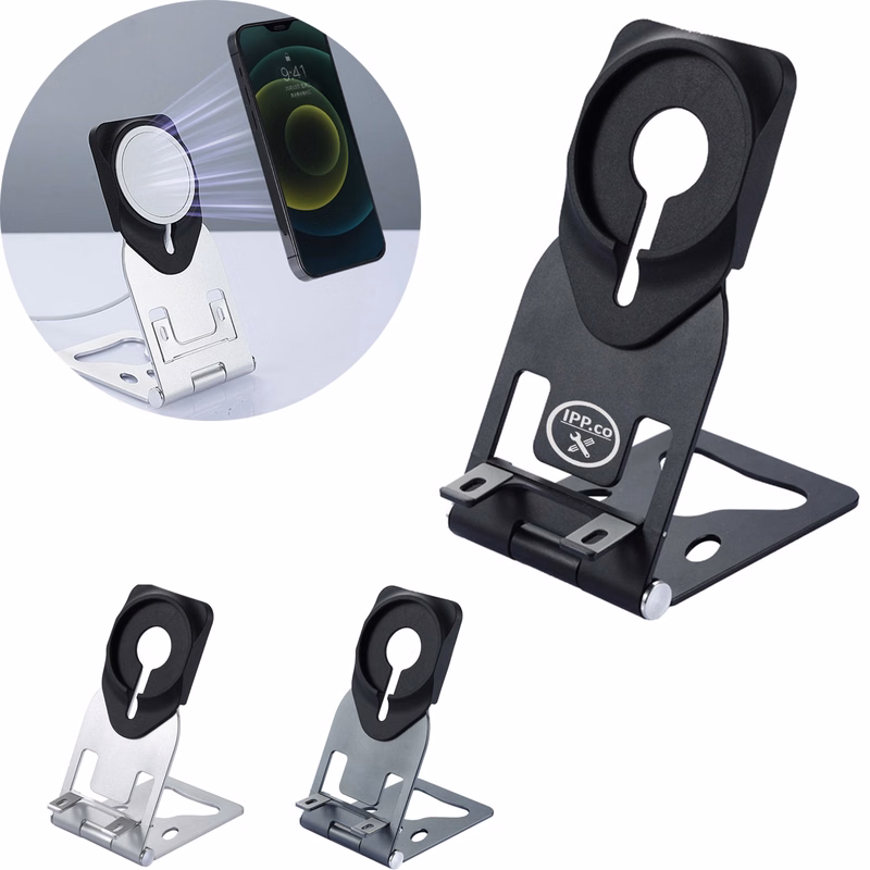 Foldable Aluminum Cell Phone Stand for Wireless Charger