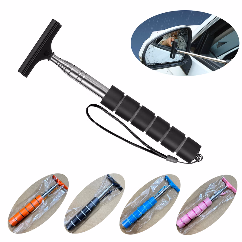 small Retractable car side mirror squeegee