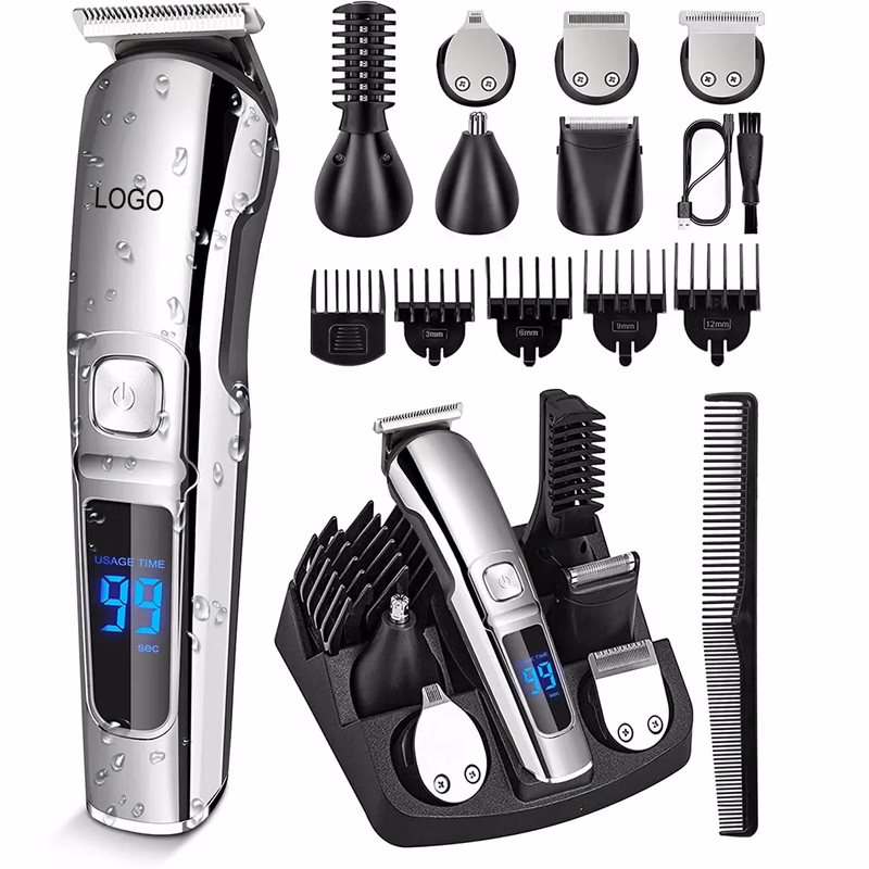 Waterproof Electric Hair Trimmer Beard Grooming Kit