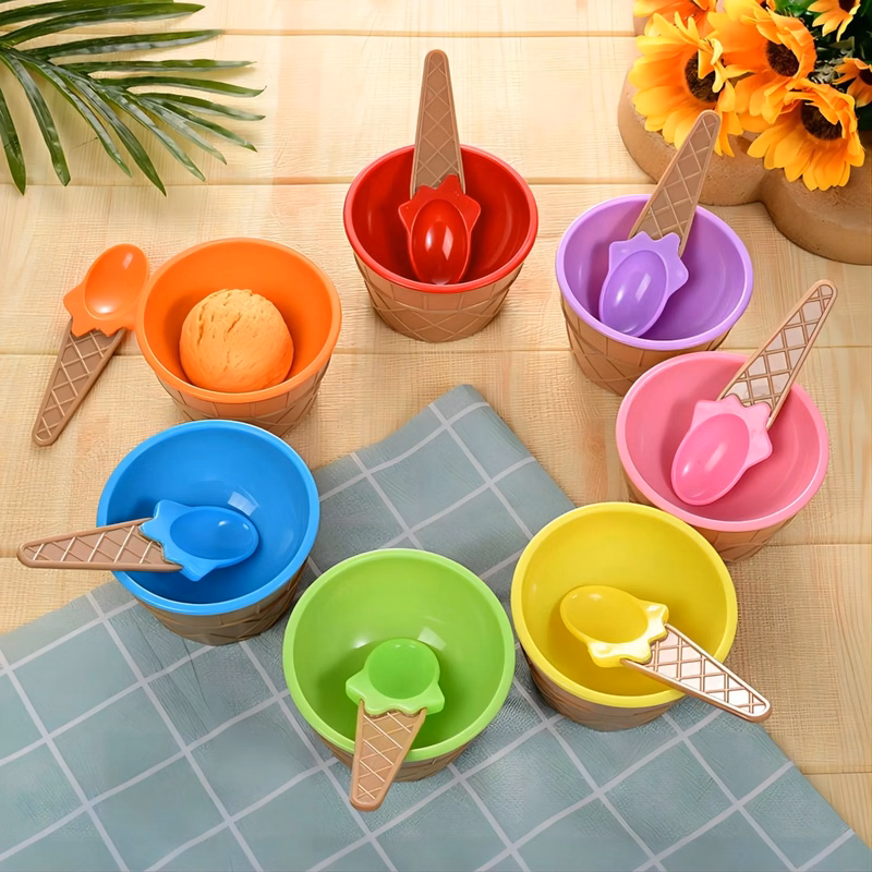 Ice Cream Bowl Set Children's Cartoon