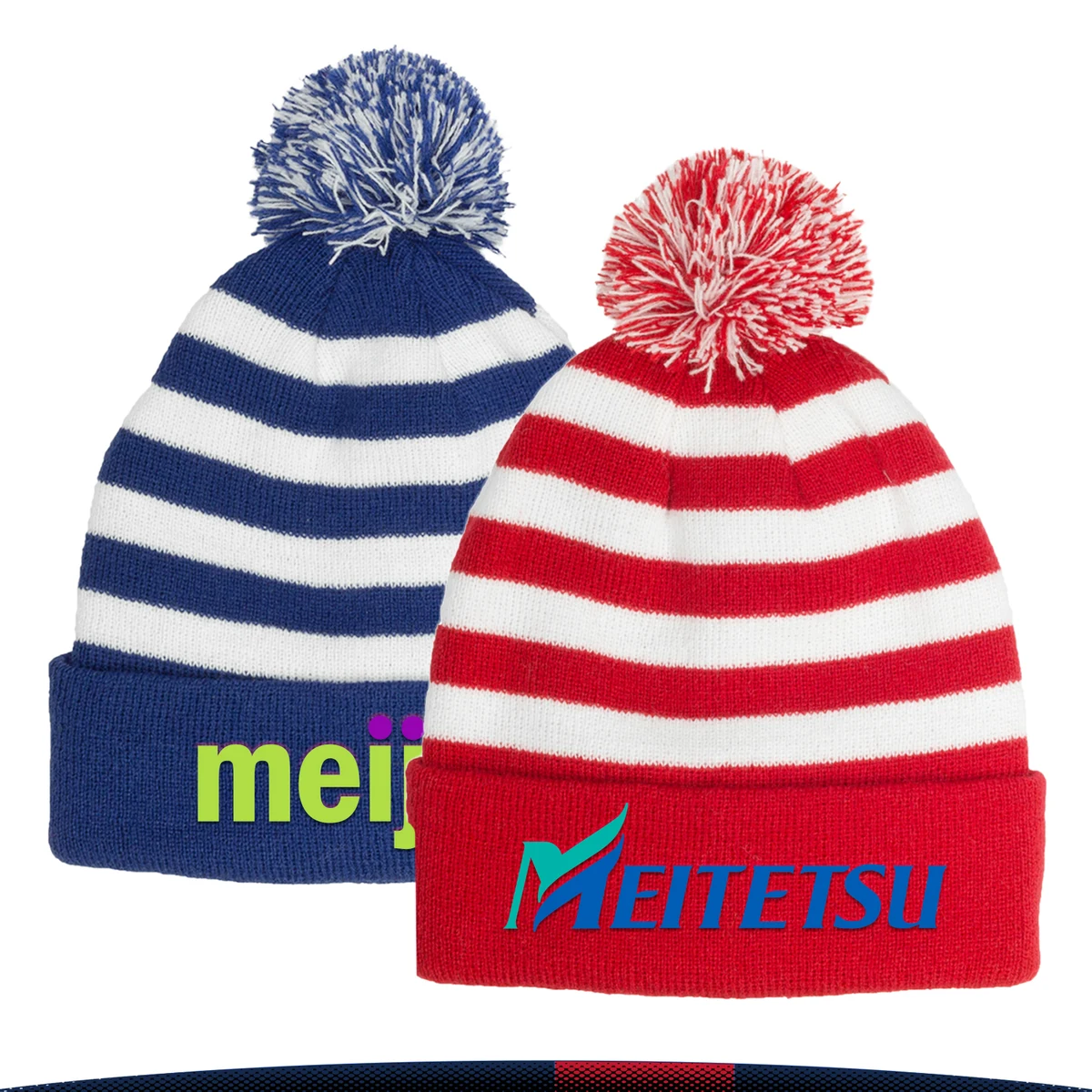 Knitted Two Tone Beanies 1