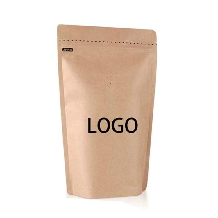 Kraft Stand-up Zipper Coffee Pouch 1