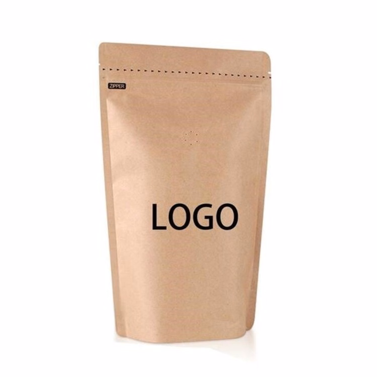 Kraft Stand-up Zipper Coffee Pouch