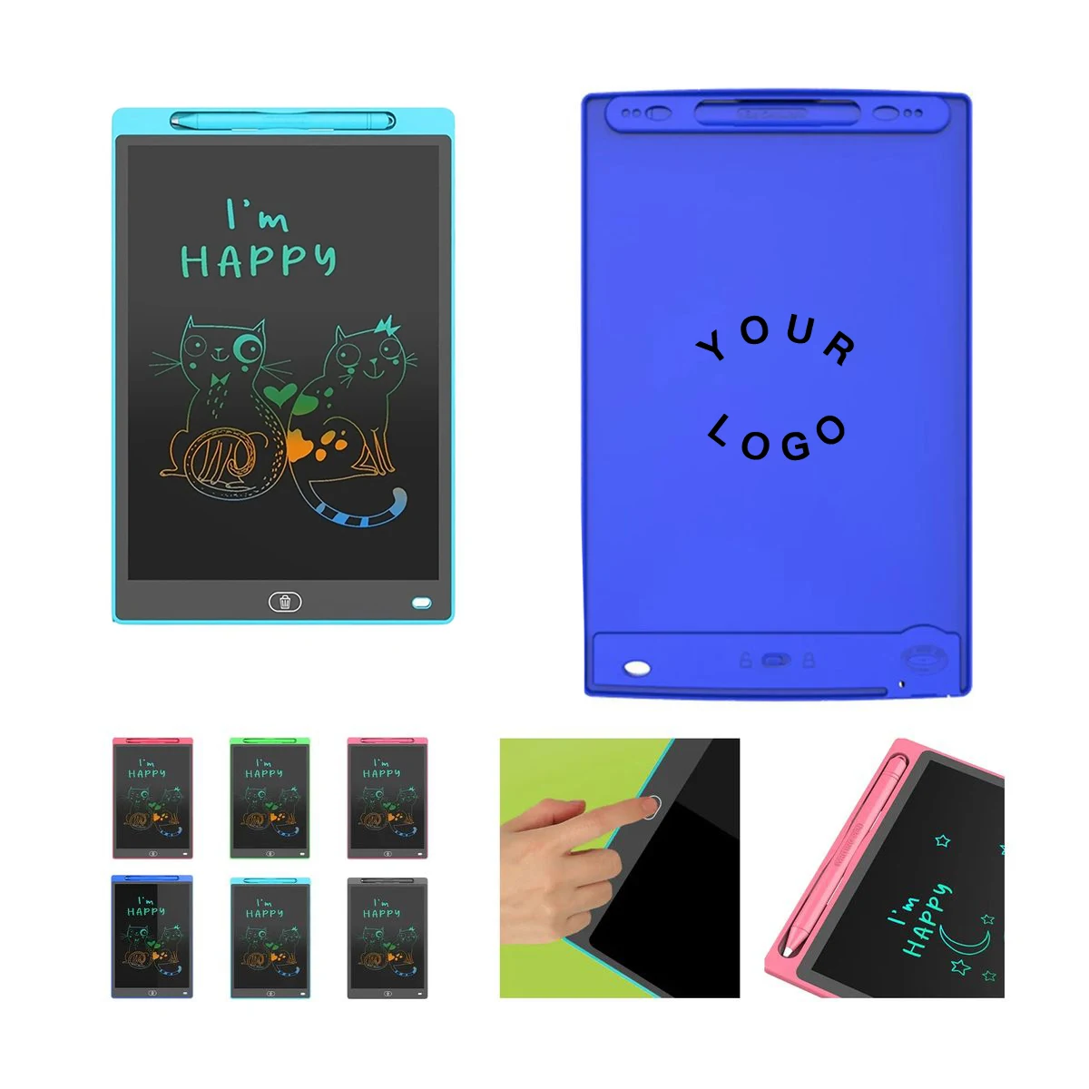 LCD Writing Tablet for Kids and Office, custom desk accessory with logo imprint 1
