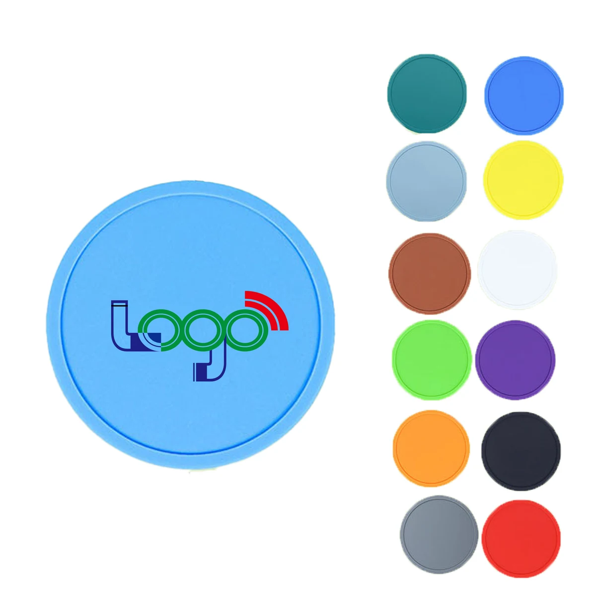 Candy Color Silicone Round Coaster Heat Insulation Mat 1
