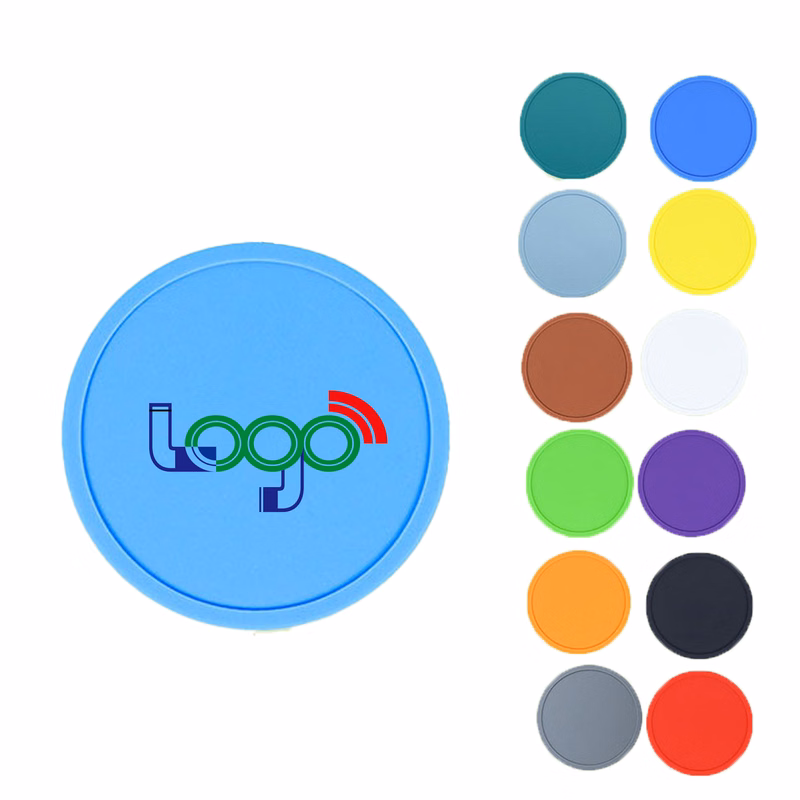 Candy Color Silicone Round Coaster Heat Insulation Mat