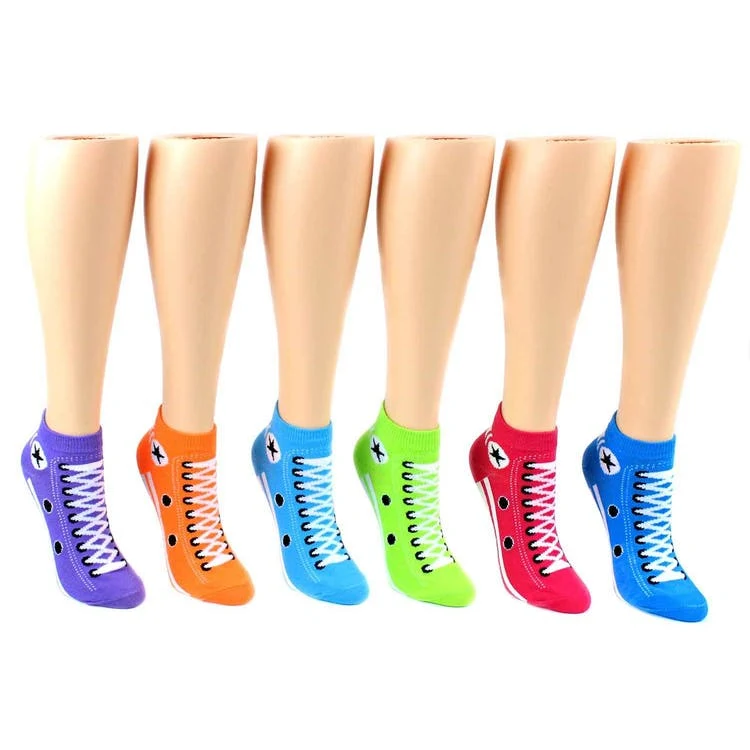 Girls' Ankle Socks- Sneaker Print Size 9-11 1