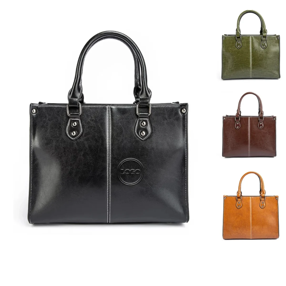 Vintage Vegan Leather Women's Laptop Bag 1