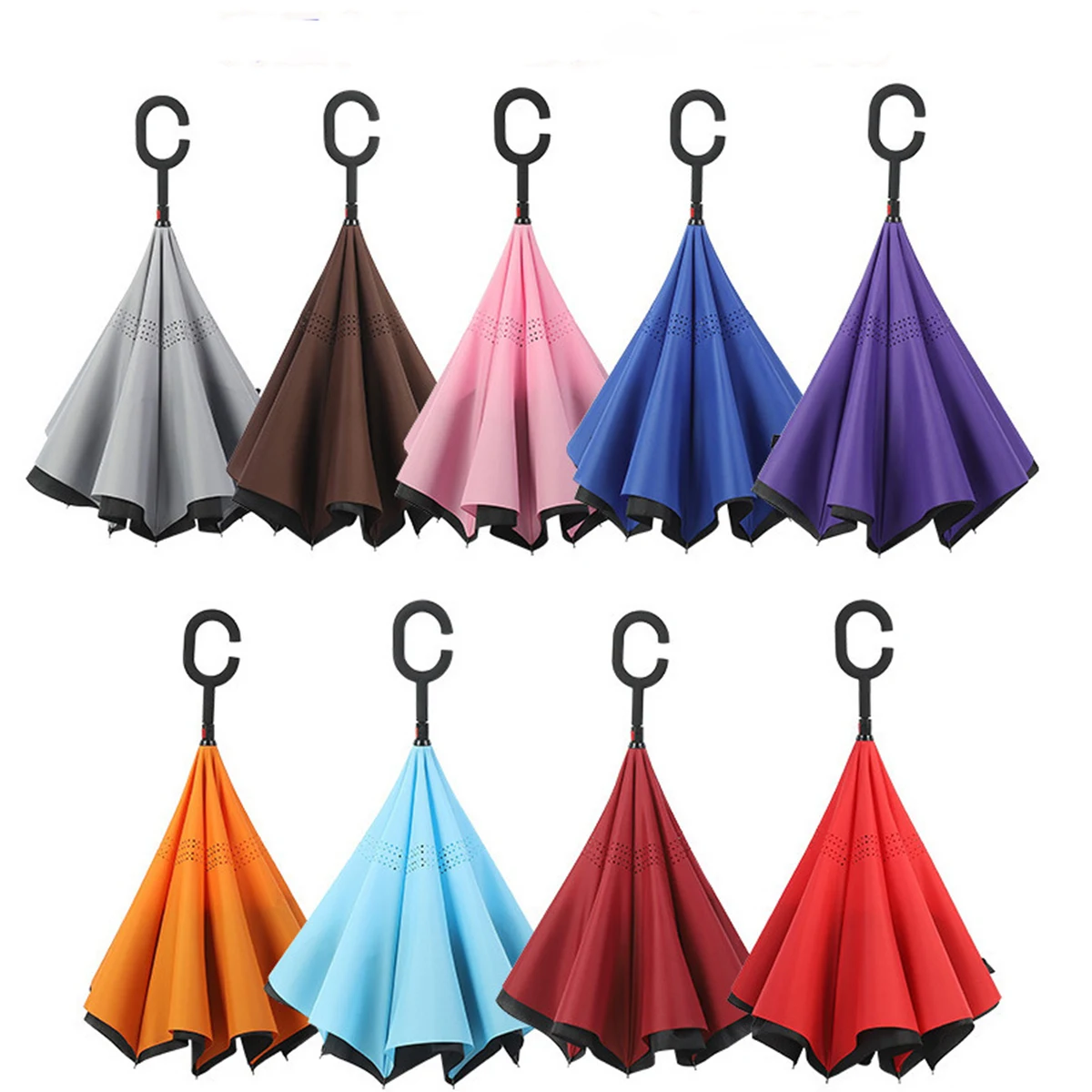 RainFlip C-Handle Reverse Umbrella 1