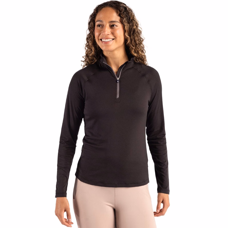 Cutter & Buck Coastline Recycled Double Peached Womens Quarter Zip Pullover