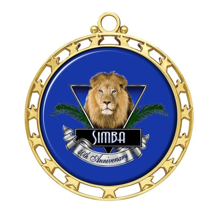 Vibraprint™ Bright 17 Star Border Insert Medallion (2-1/2") 1