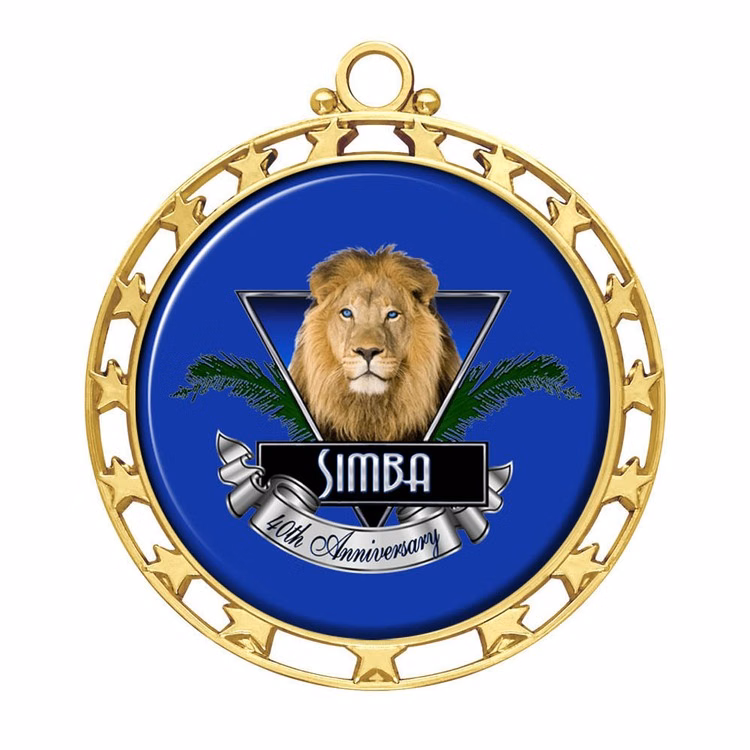 Vibraprint™ Bright 17 Star Border Insert Medallion (2-1/2")