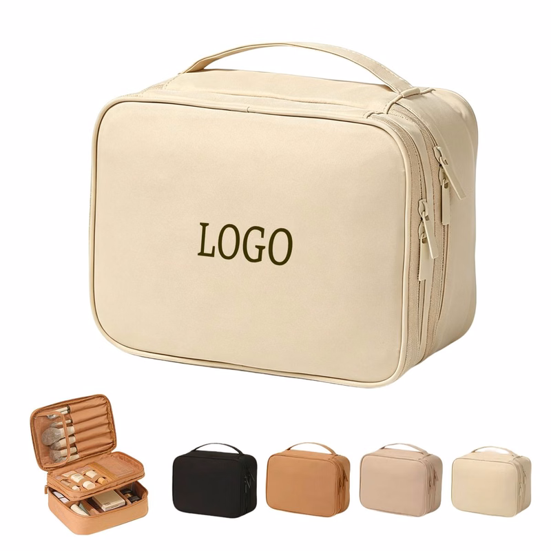 MOQ 10 Piece Dual-Layer Makeup Bag