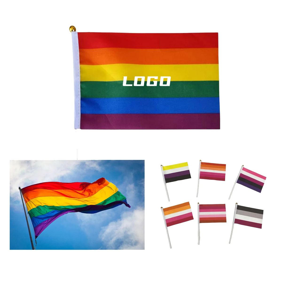 Custom Rainbow Pride Flag 1