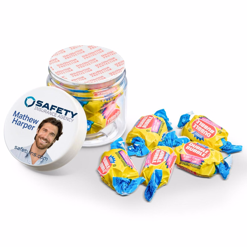 2 oz Jar of Individually Wrapped  Bubble Gum