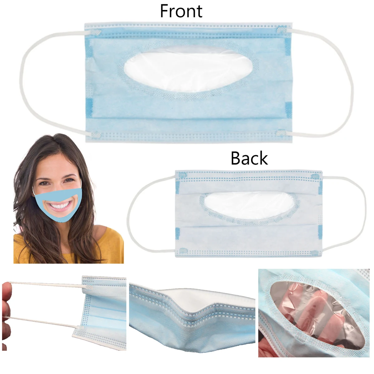 Disposable Non-Woven Lip Language Mask 1