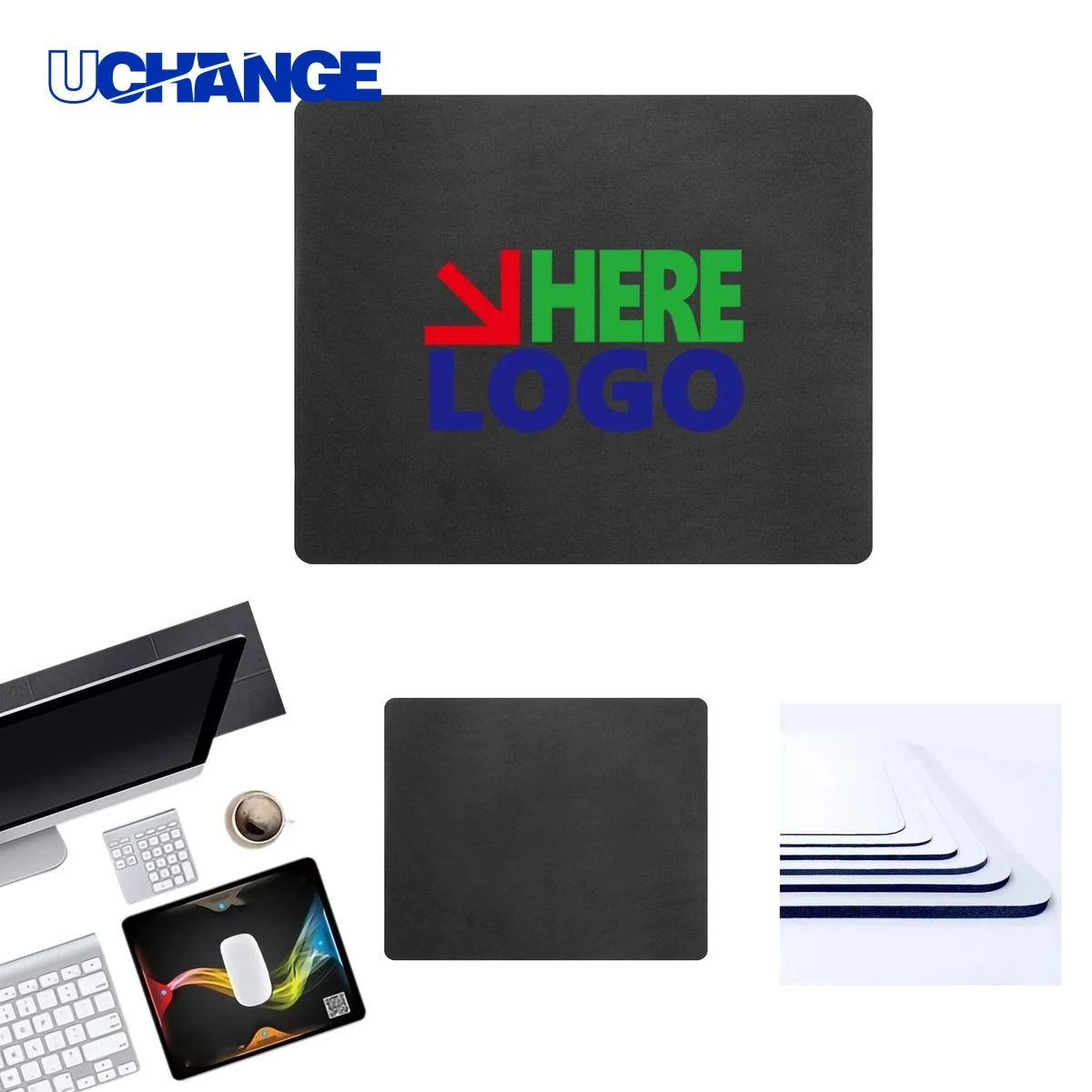 Square Non-Slip Rubber Mouse Pad 1