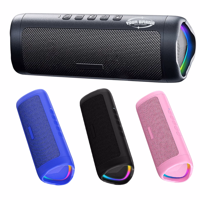 IPX5 Waterproof Bluetooth Speaker with LED & TWS Stereo