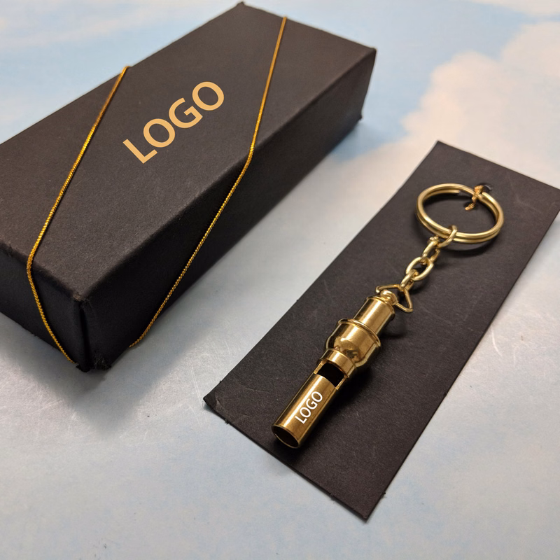 Brass Whistle Keychain Made in Taiwan