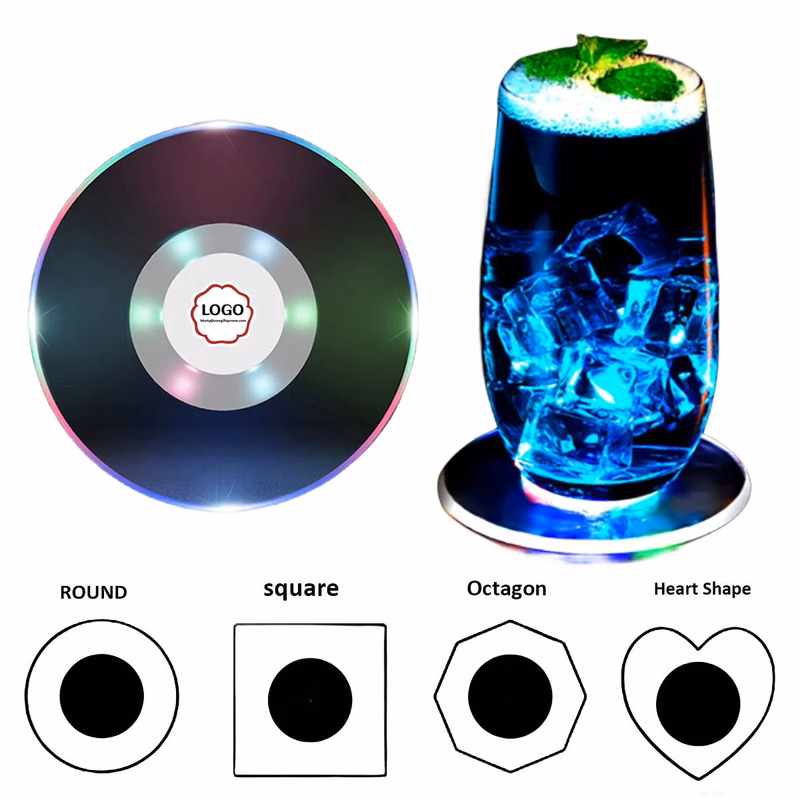 Colorful Luminous LED Cocktail Coaster