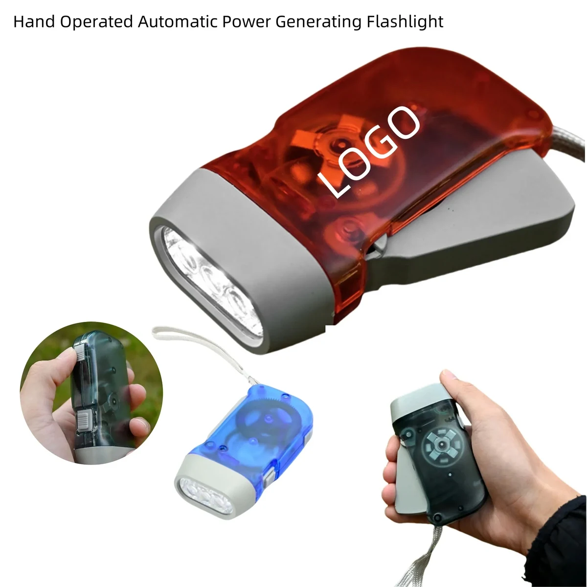Hand Operated Automatic Power Generating Flashlight 1