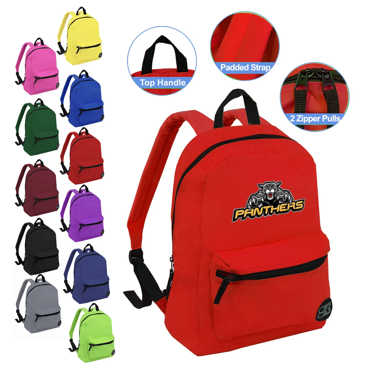 Budget 16" Backpack OVERSEAS Custom Only 1000pc min 1