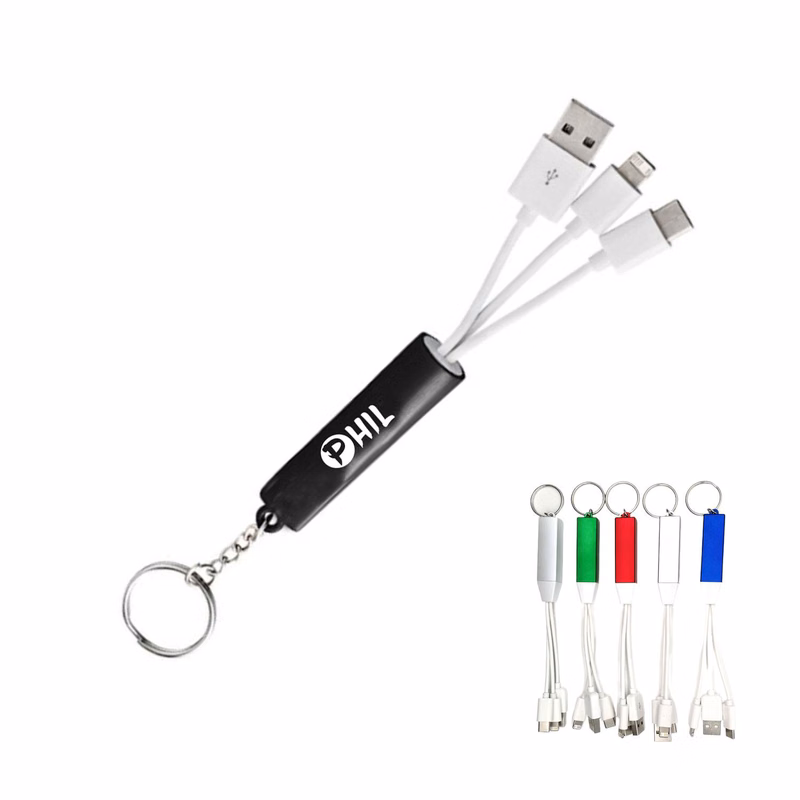 3-in-1 keychain USB data transmission cable