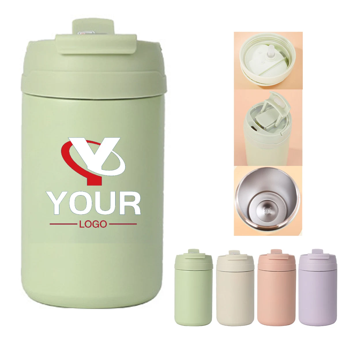 Cartoon Straw Insulated Tumbler for Students 1