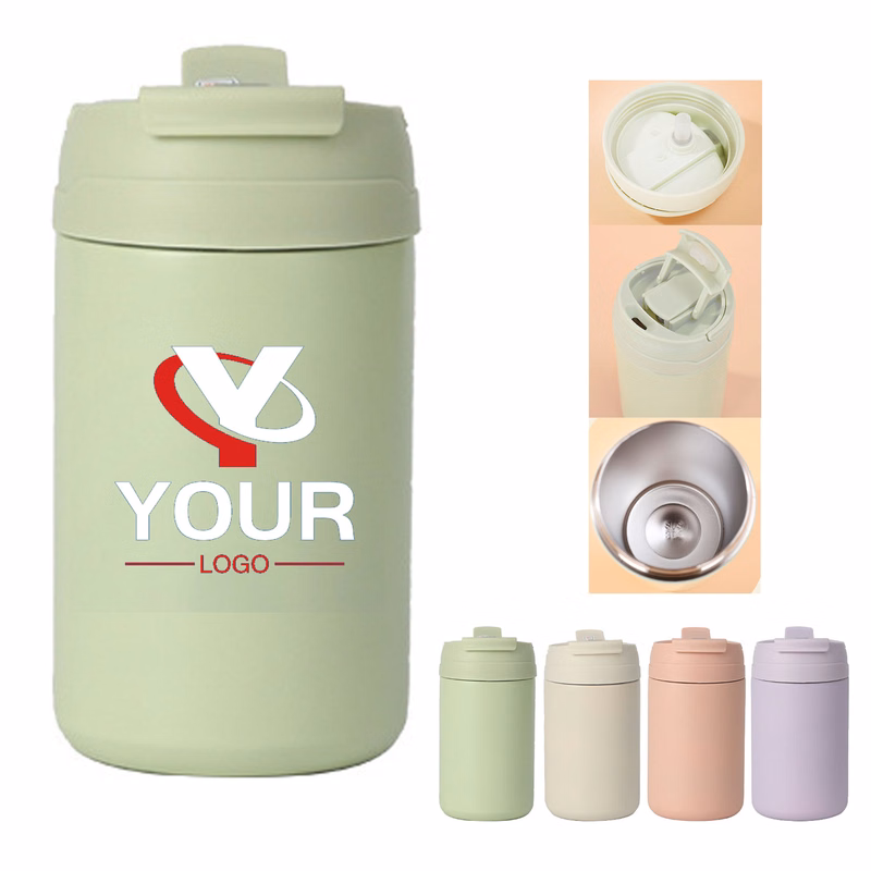 Cartoon Straw Insulated Tumbler for Students
