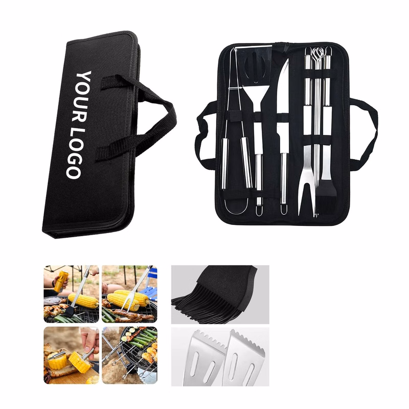 Complete 9 Piece Barbecue Tool Kit for Outdoor Grilling
